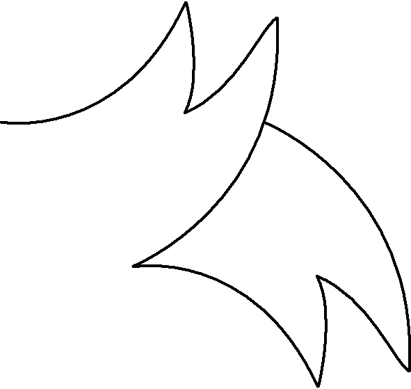 pointy arching simple pattern for sashes and borders