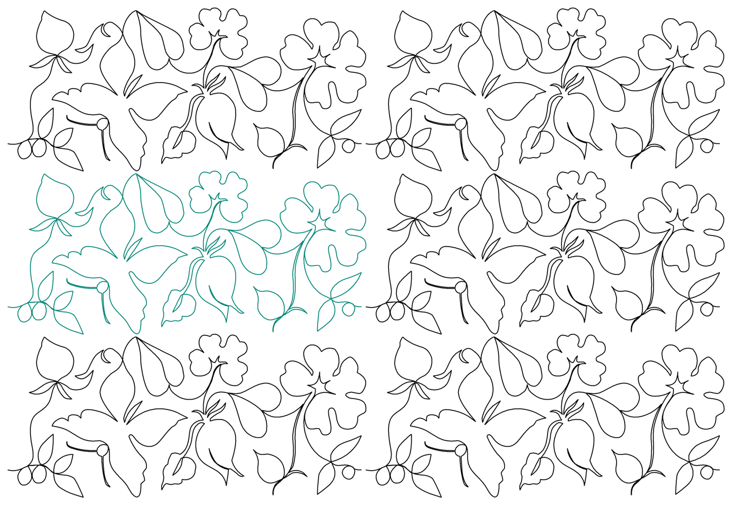 Butterfly and Wild Rose 2 repeat