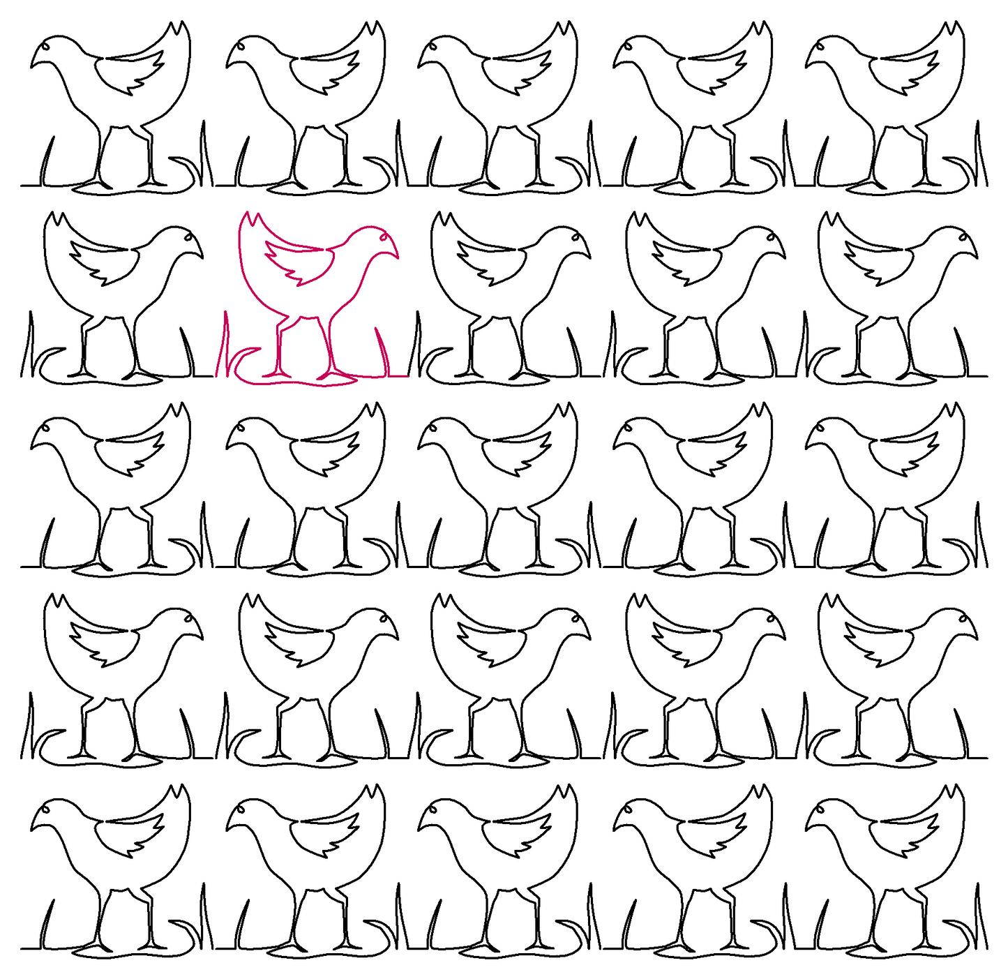Chick repeat, even rows x flip