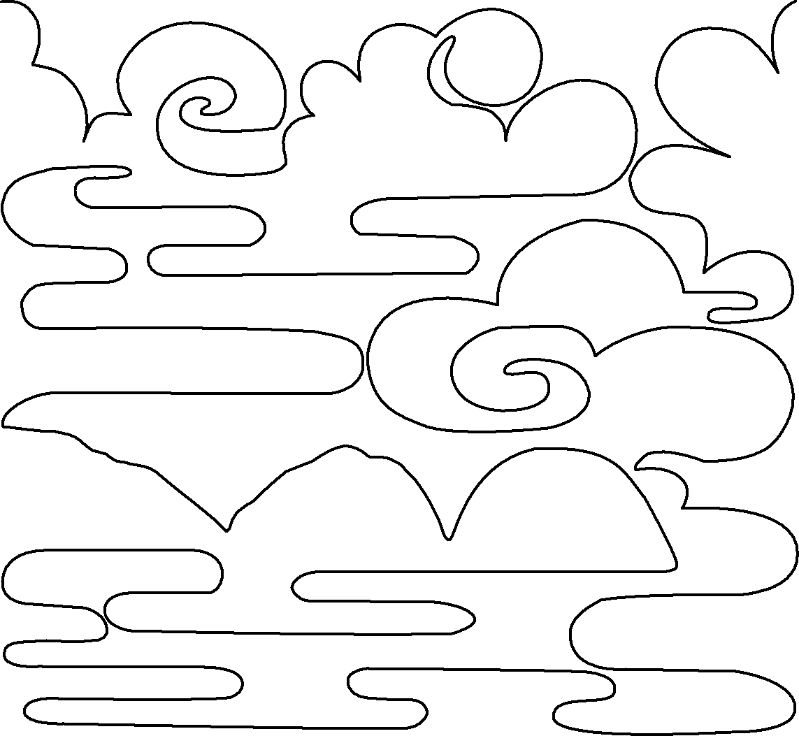 Cloud Hill Water quilting pattern