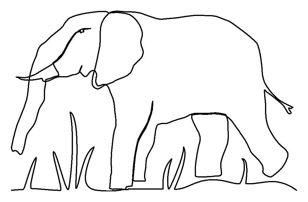 Elephant quilting pattern