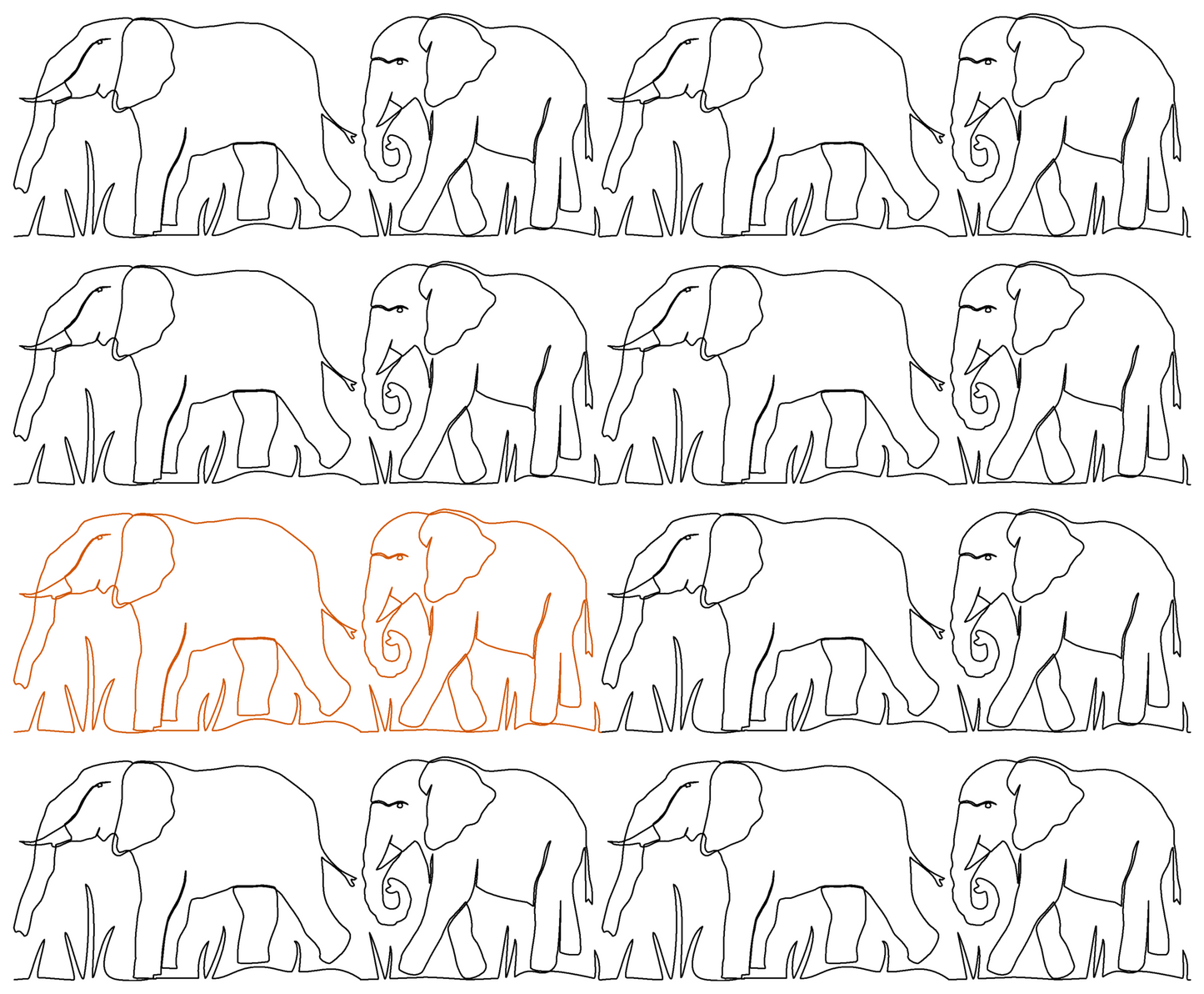 Elephant Pair repeat