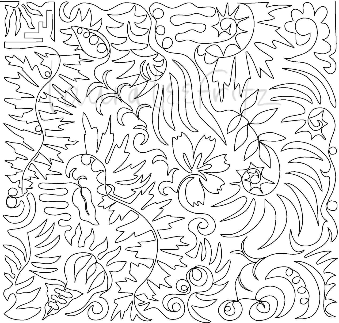ferns pantograph, by Laura Lee Fritz