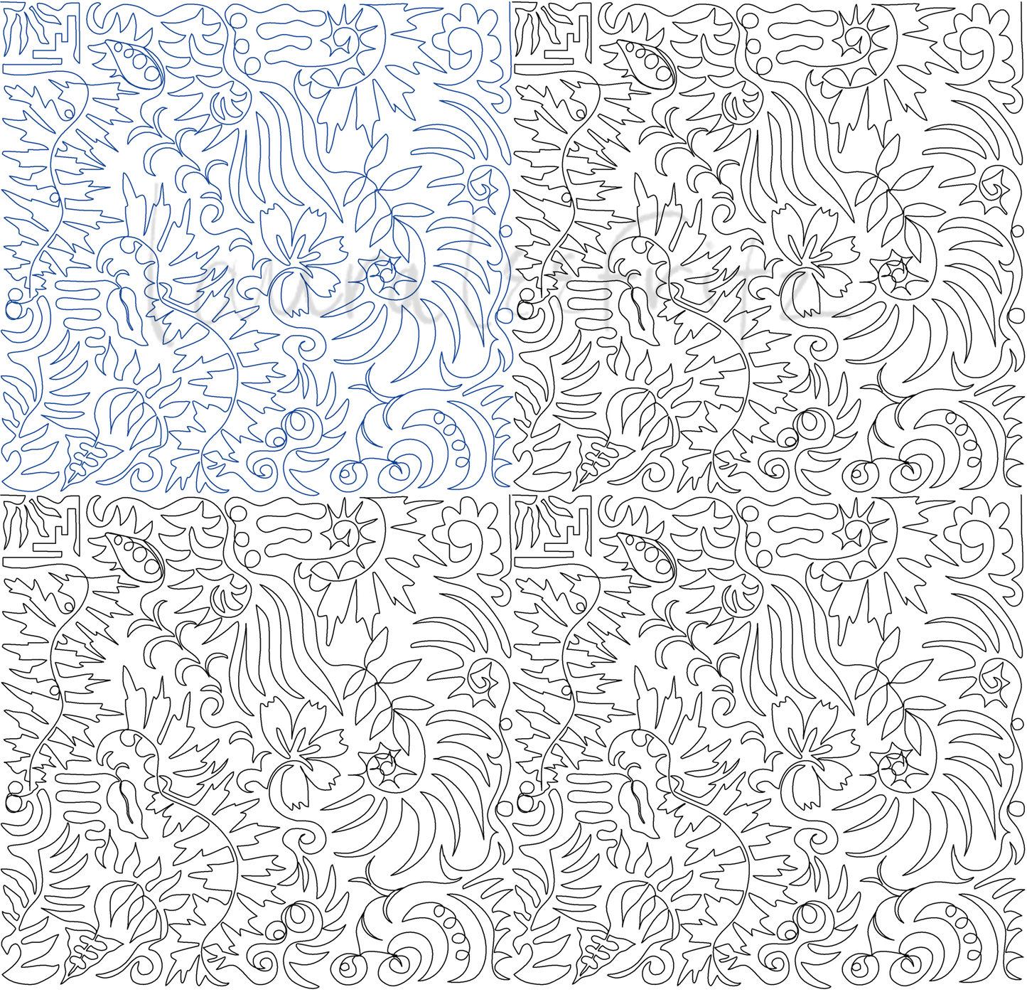 ferns pantograph, repeat by Laura Lee Fritz