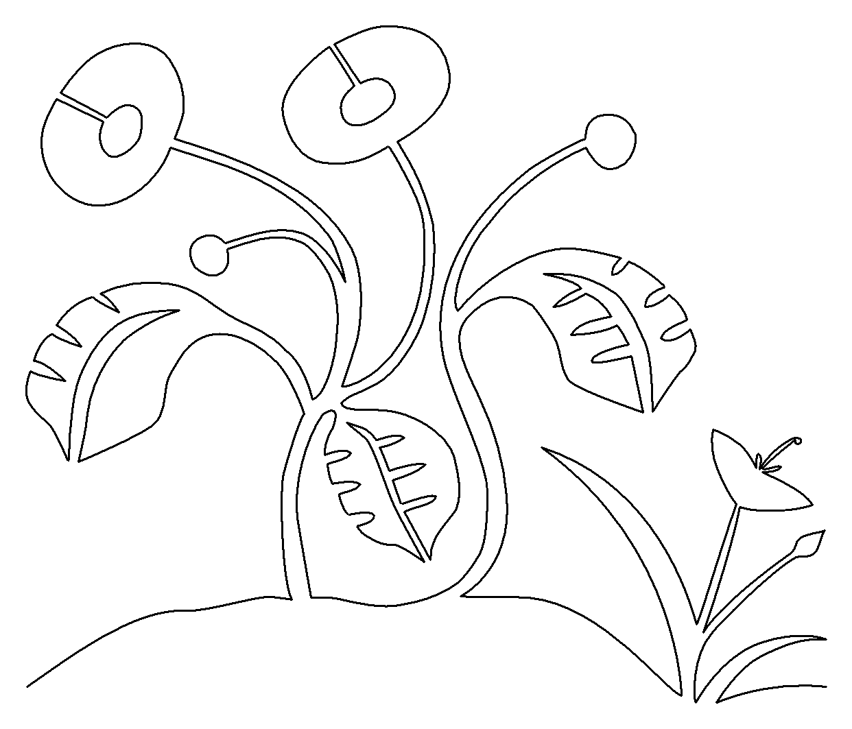 Flower Folk Art quilting pattern