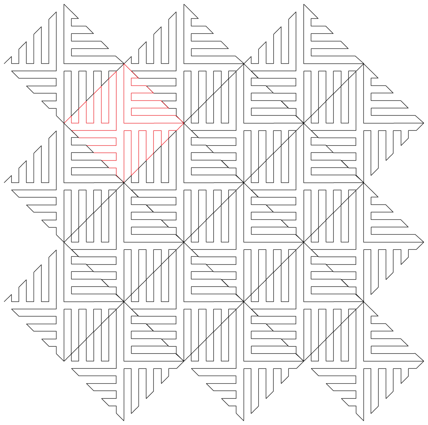 On Point Basketweave repeat, nested