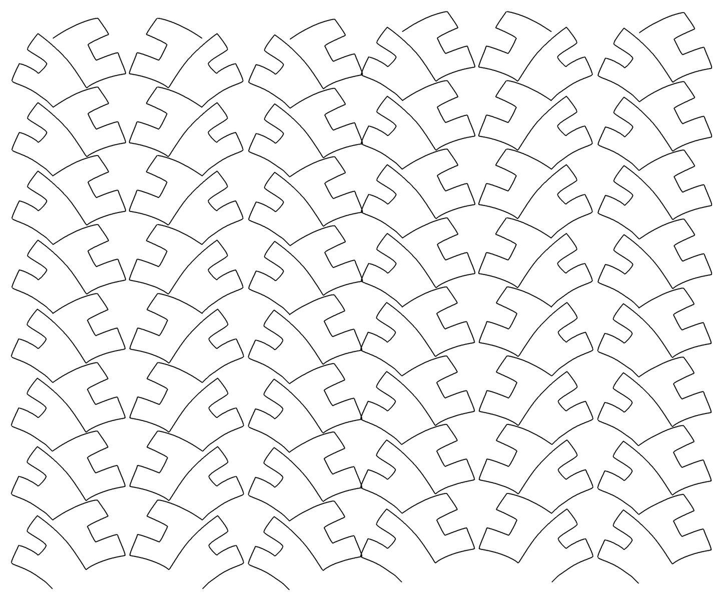 Braiding Fork illustrated with mirror imaging, in other words you would flip alternate rows vertically, quilt would be loaded sideways.