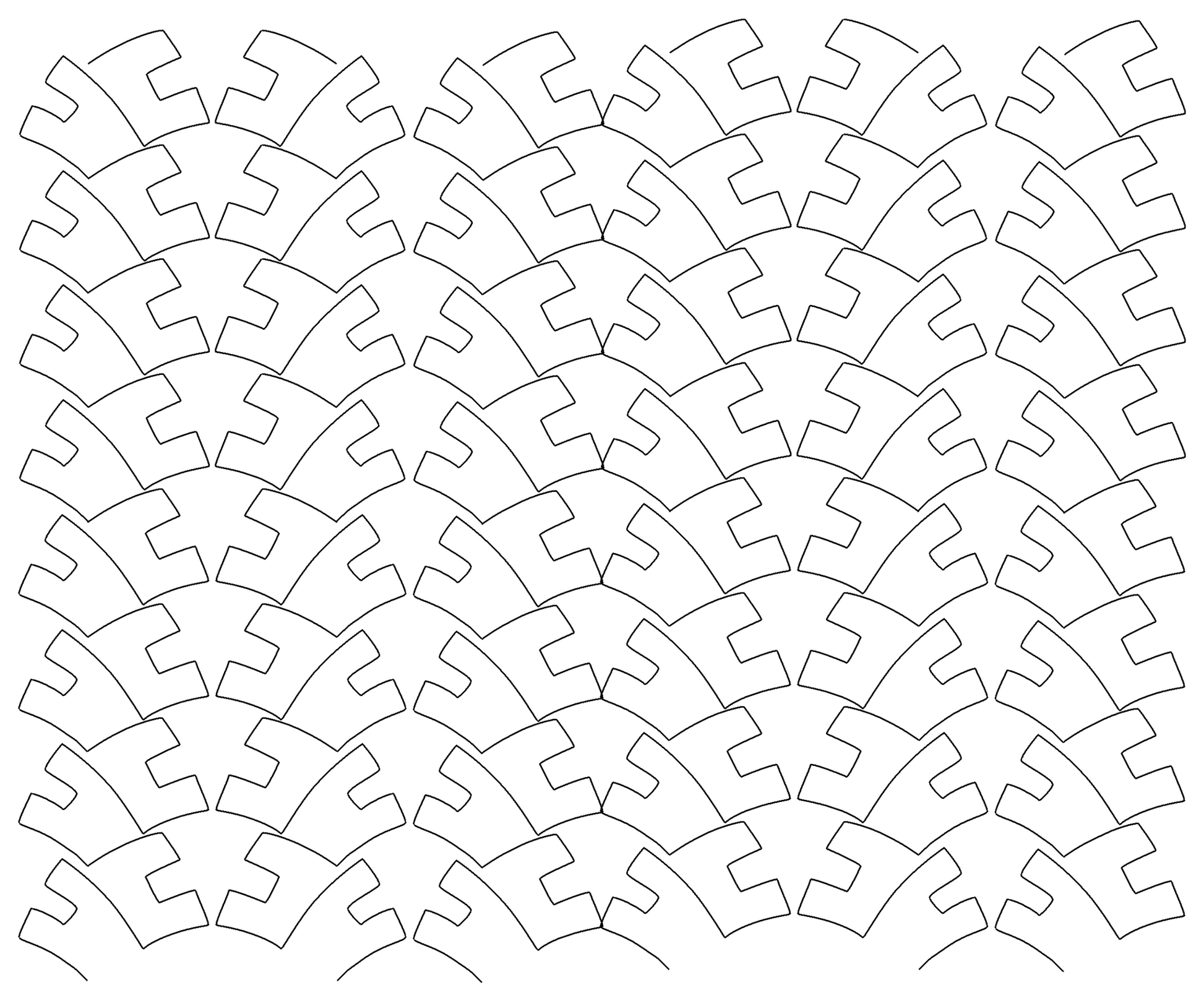 Braiding Fork illustrated with mirror imaging, in other words you would flip alternate rows vertically, quilt would be loaded sideways.