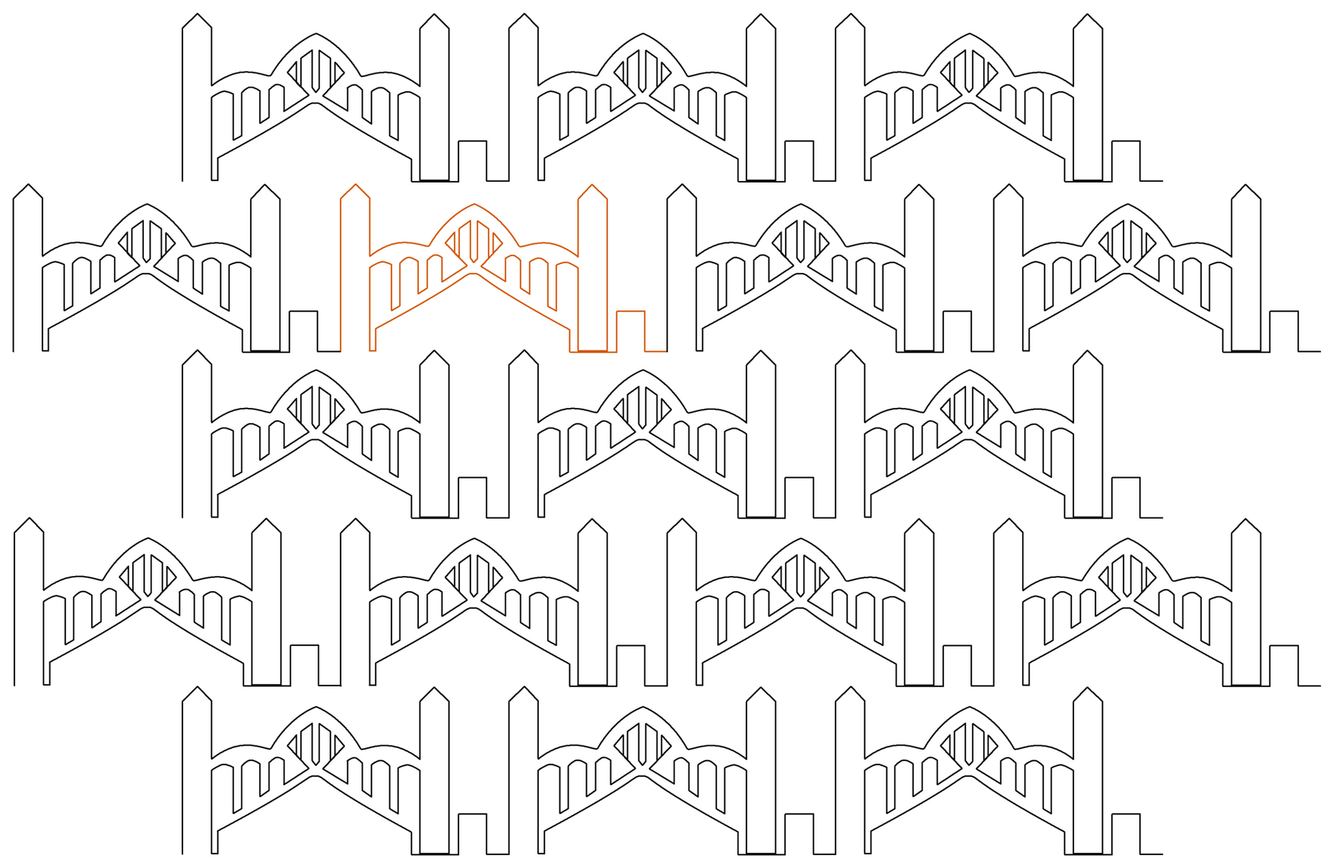 Bridge Border repeat, even rows offset 50%
