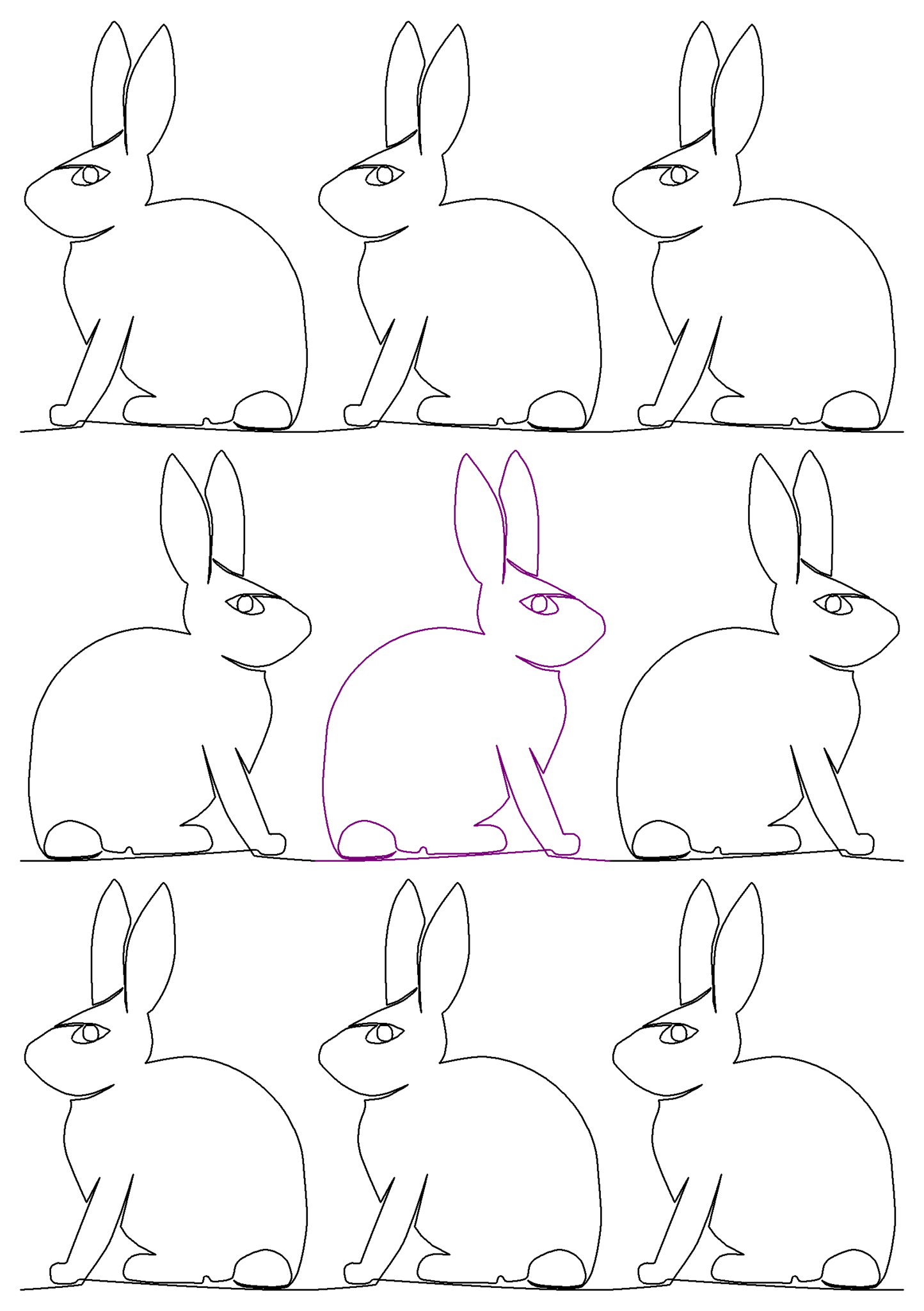 Bunny 2 repeat, even rows x flip