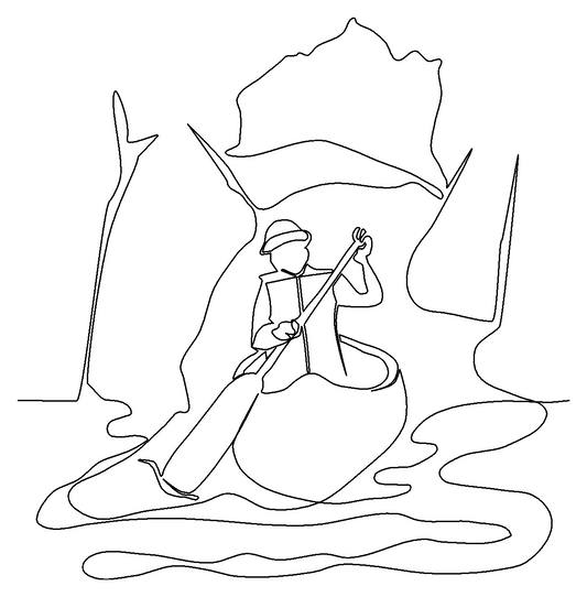 Canyon Canoer quilting pattern