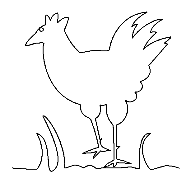 Chick Rooster quilting pattern