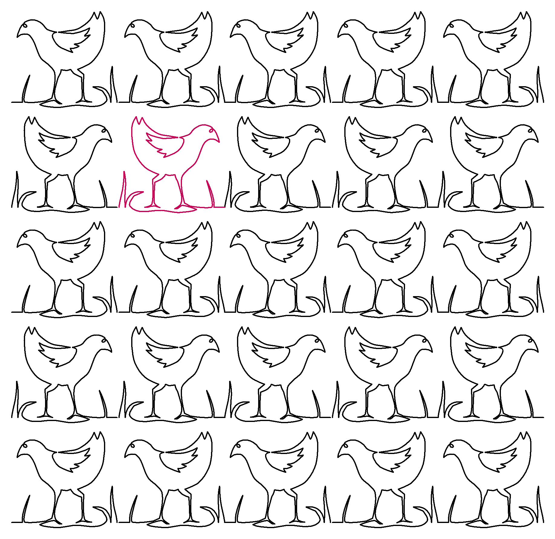 Chick repeat, even rows x flip