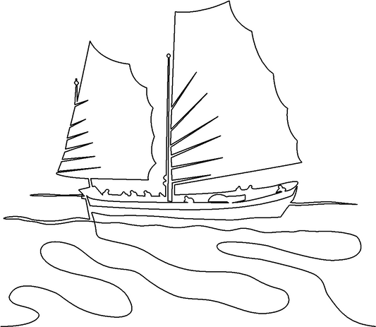 Chinese Junk quilting pattern