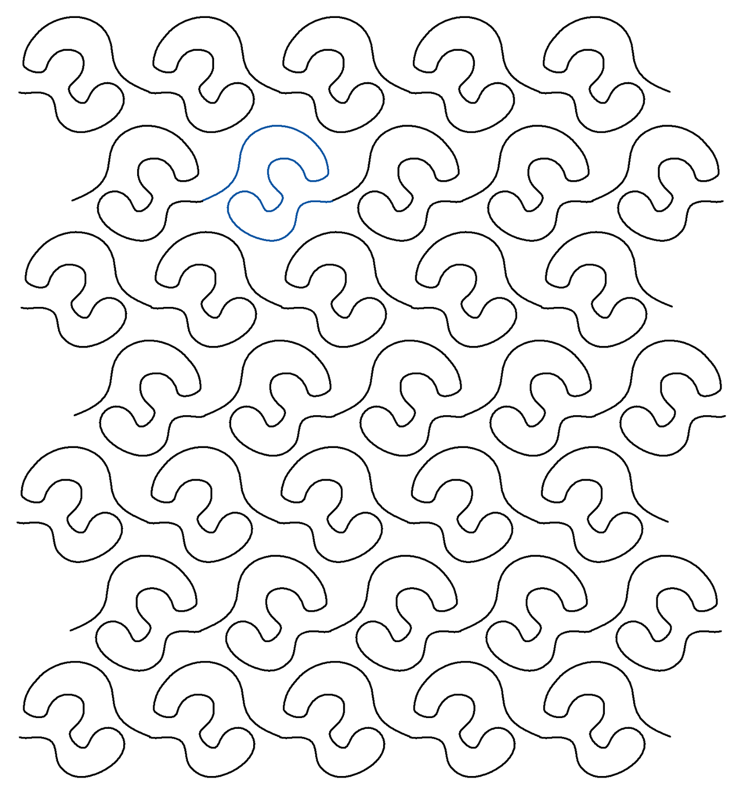 Curly Key repeat, nested and even rows x flip