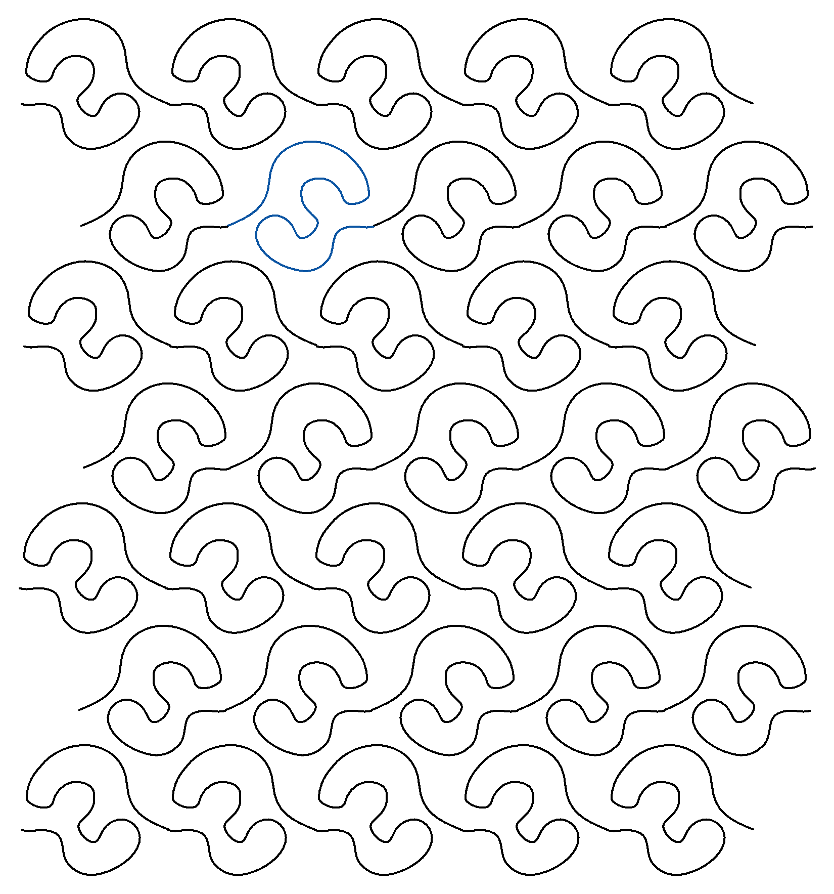 Curly Key repeat, nested and even rows x flip