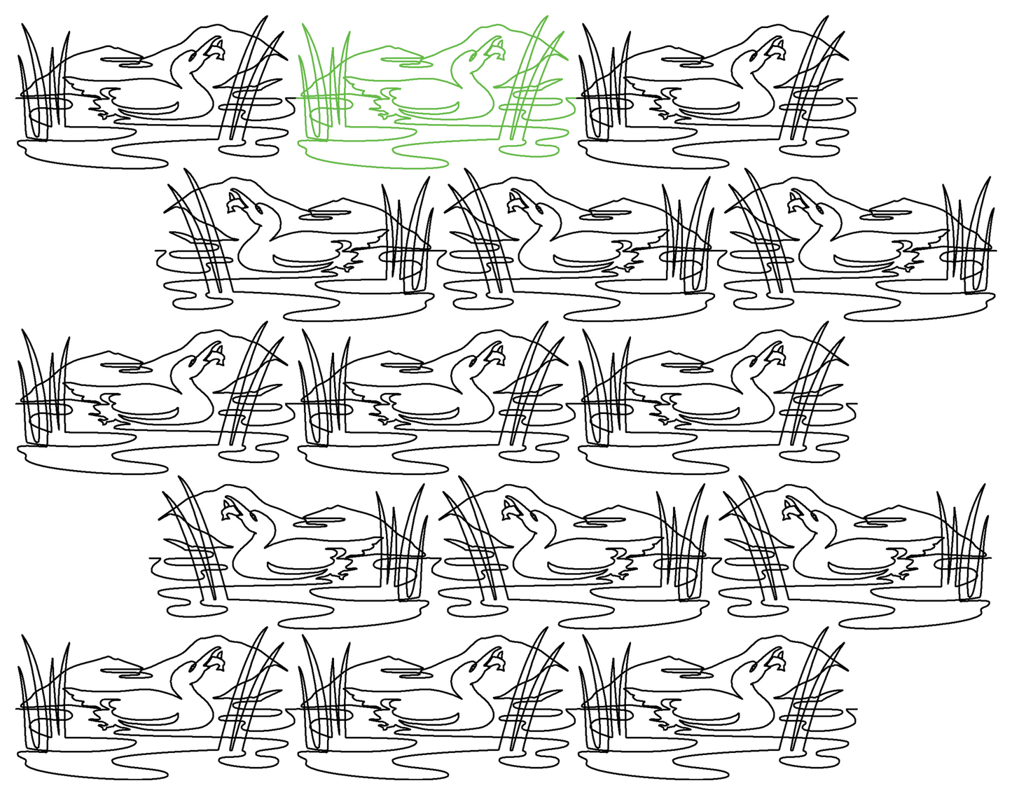 Ducks Meal repeat, even rows x flip