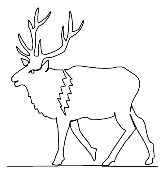 Elk quilting pattern