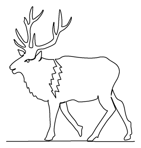 Elk quilting pattern