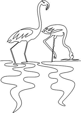 Flamingo Pair quilting pattern