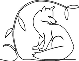 Fox Sitting in Bower quilting pattern