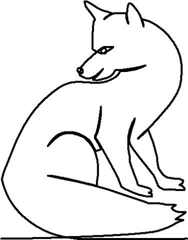 Fox Sitting quilting pattern