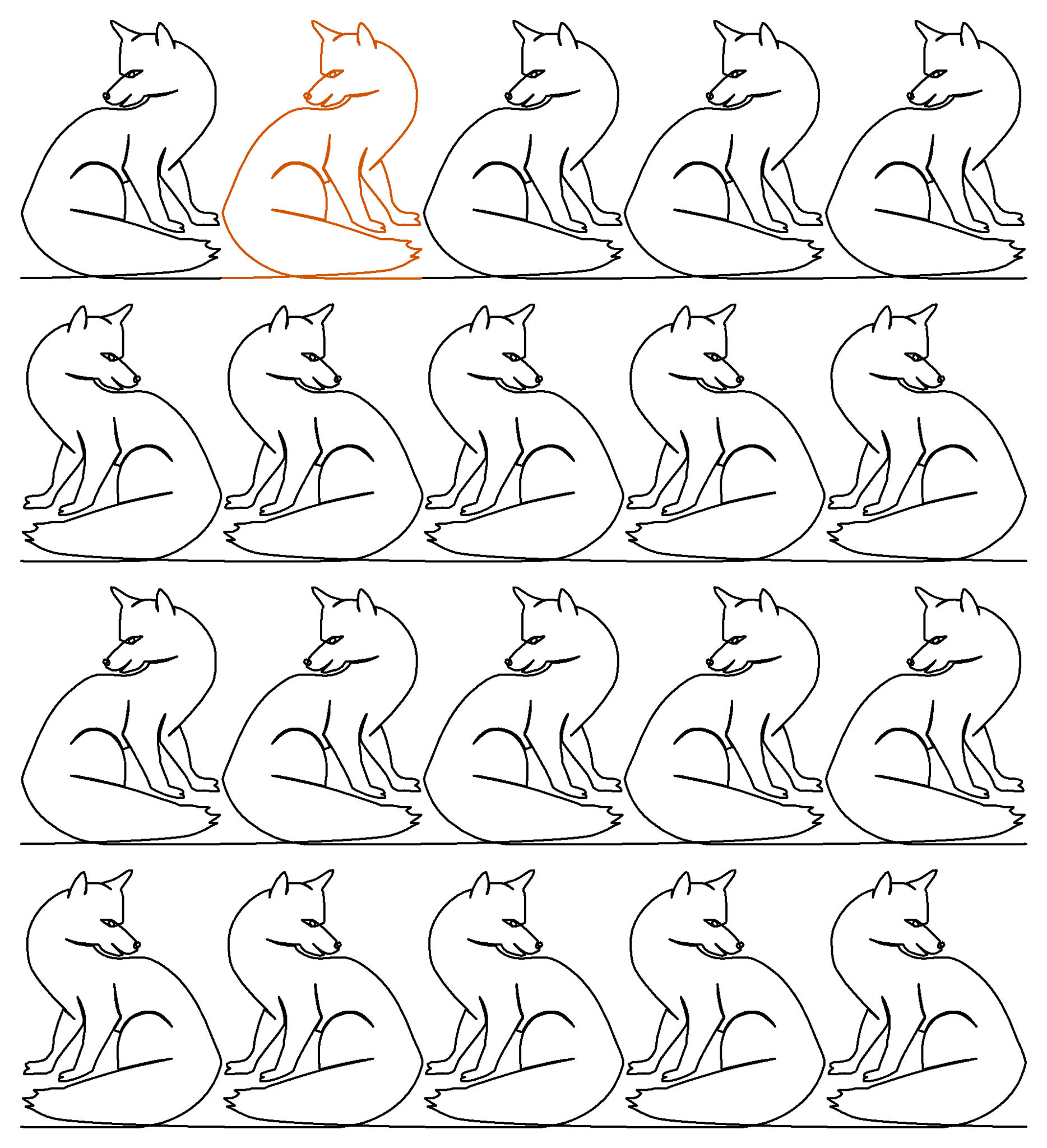 Fox Sitting repeat
