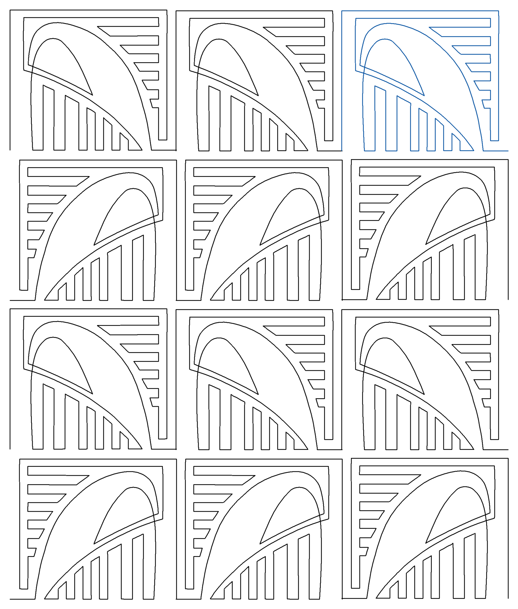 Grill repeat, even rows x flip