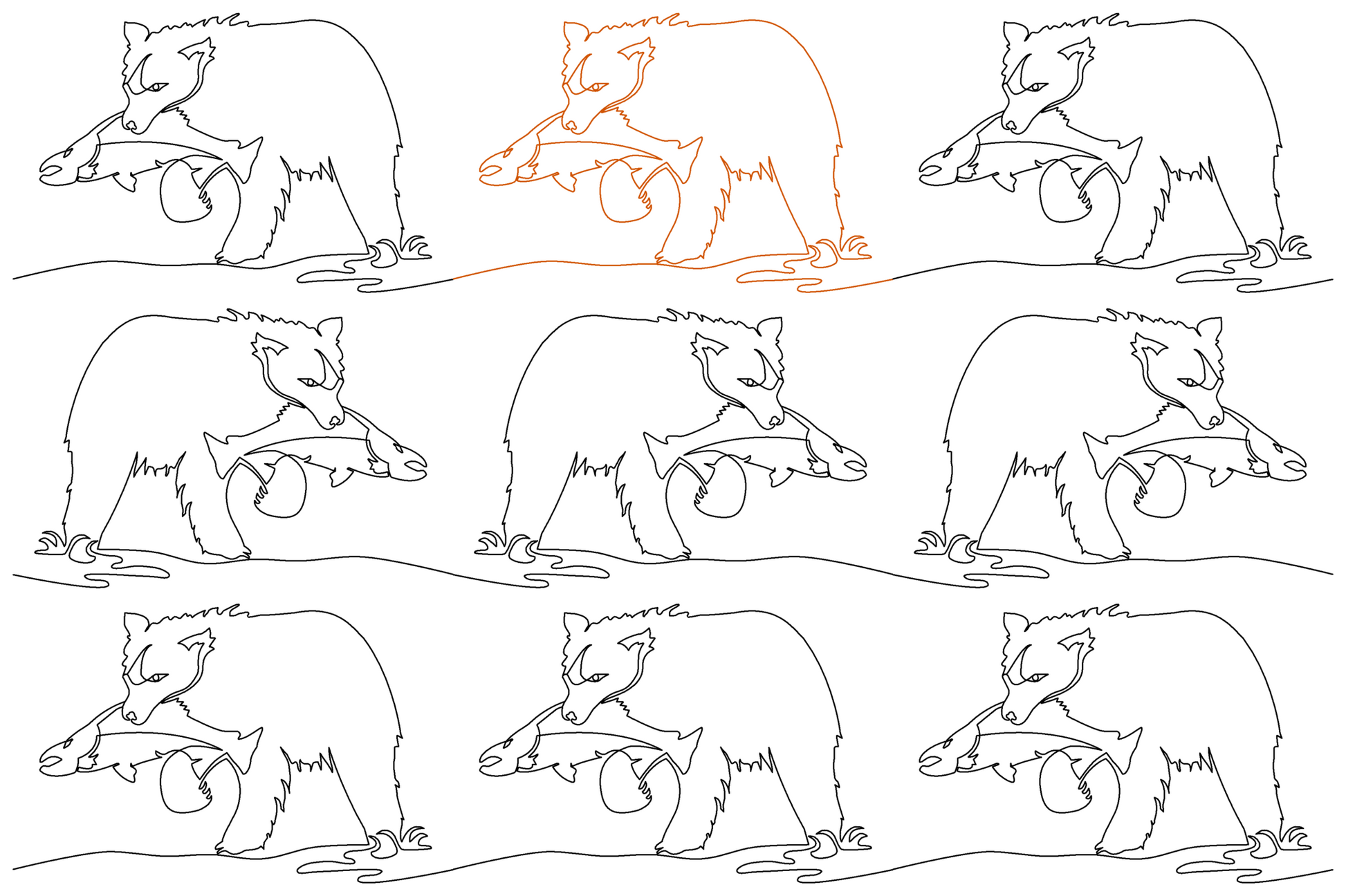 Grizzlybear with Salmon repeat