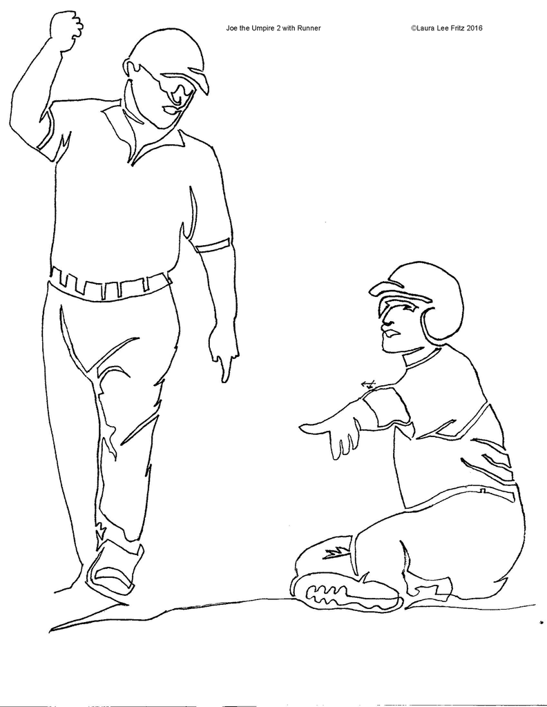 Baseball Joe the Umpire 2 with Runner