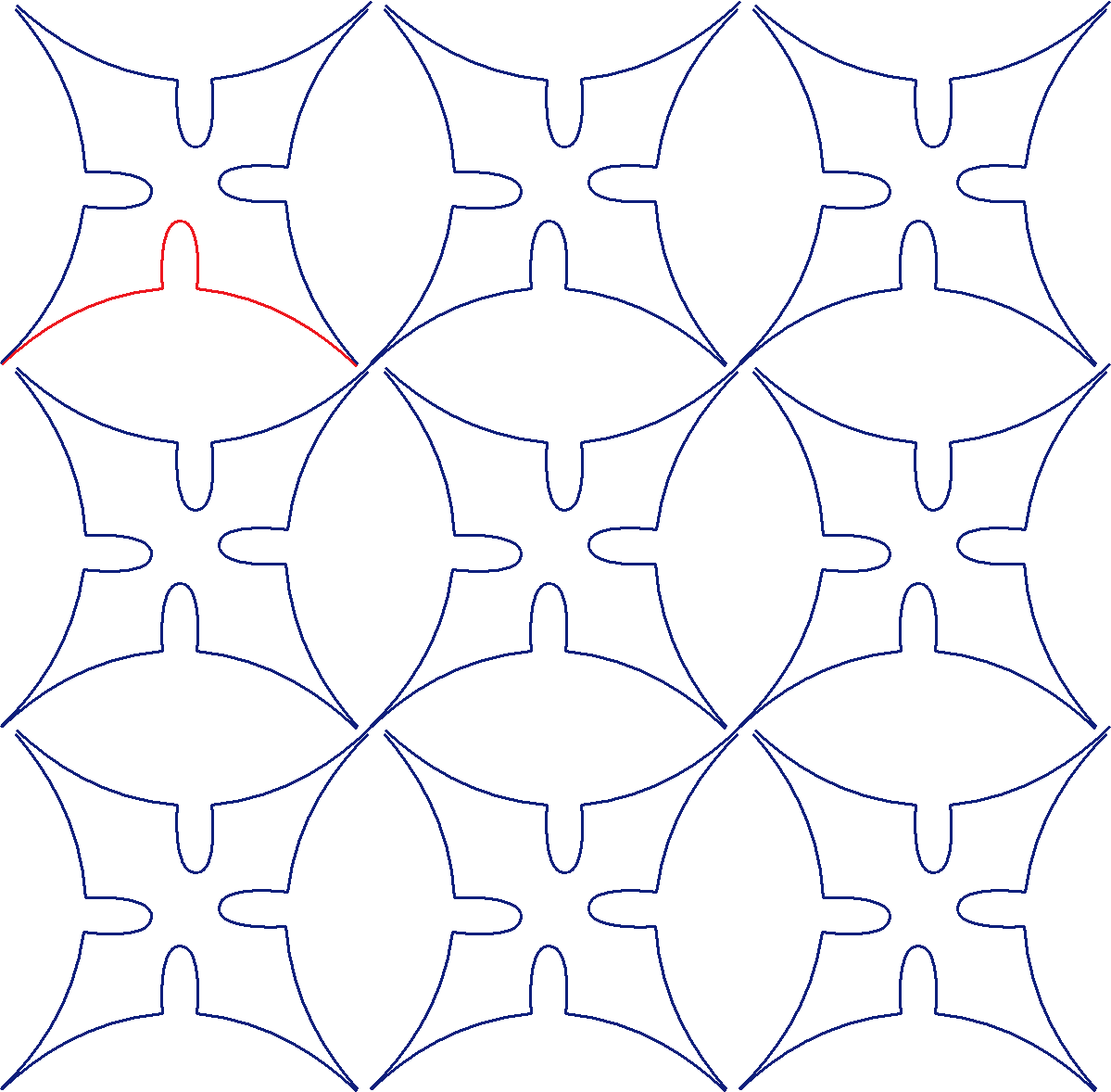 Laura's Secret Square with Bump line pattern - p2p repeat