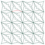 Laura's Triangle Arc with Bump line pattern - p2p in half square triangle repeat