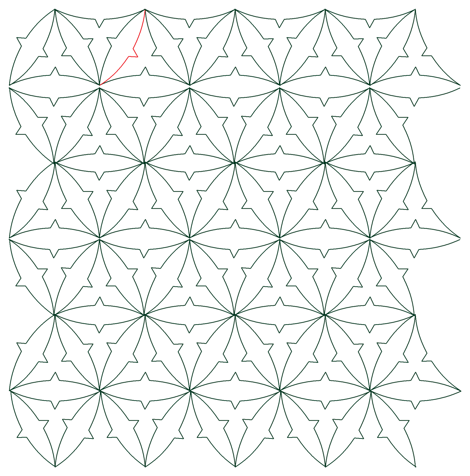 Laura's Triangle Arc with Peak line pattern - p2p repeat equilateral triangle view