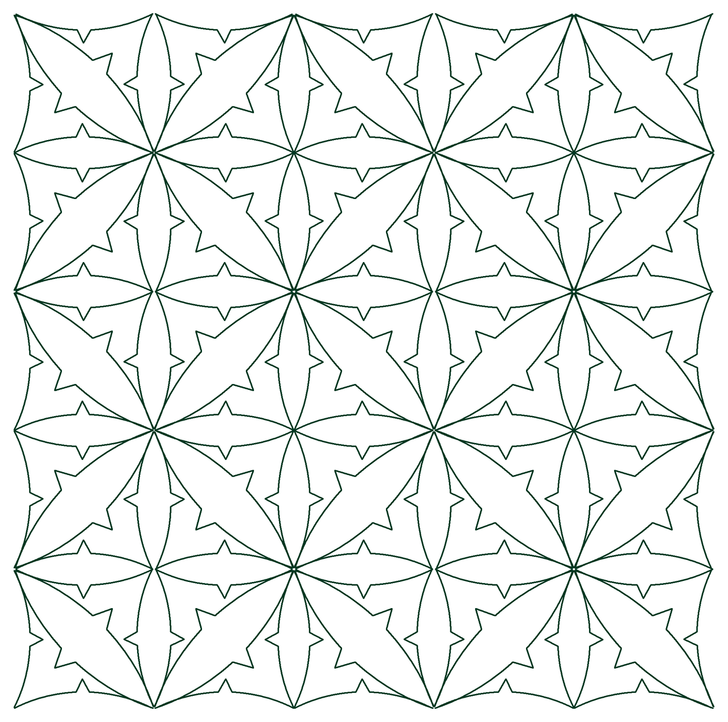 Laura's Triangle Arc with Peak line pattern - p2p half square repeat view 1