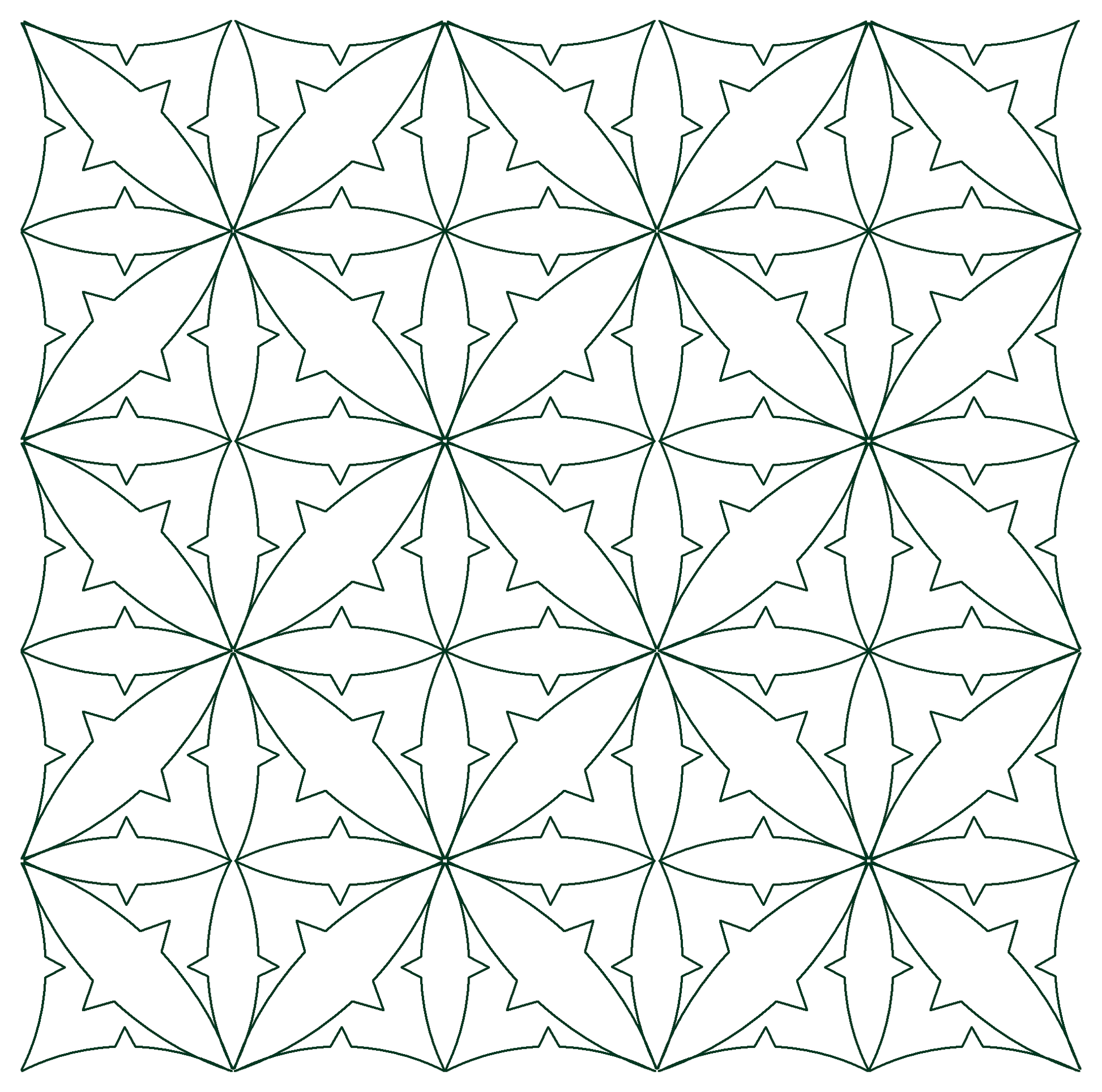 Laura's Triangle Arc with Peak line pattern - p2p half square repeat view 1
