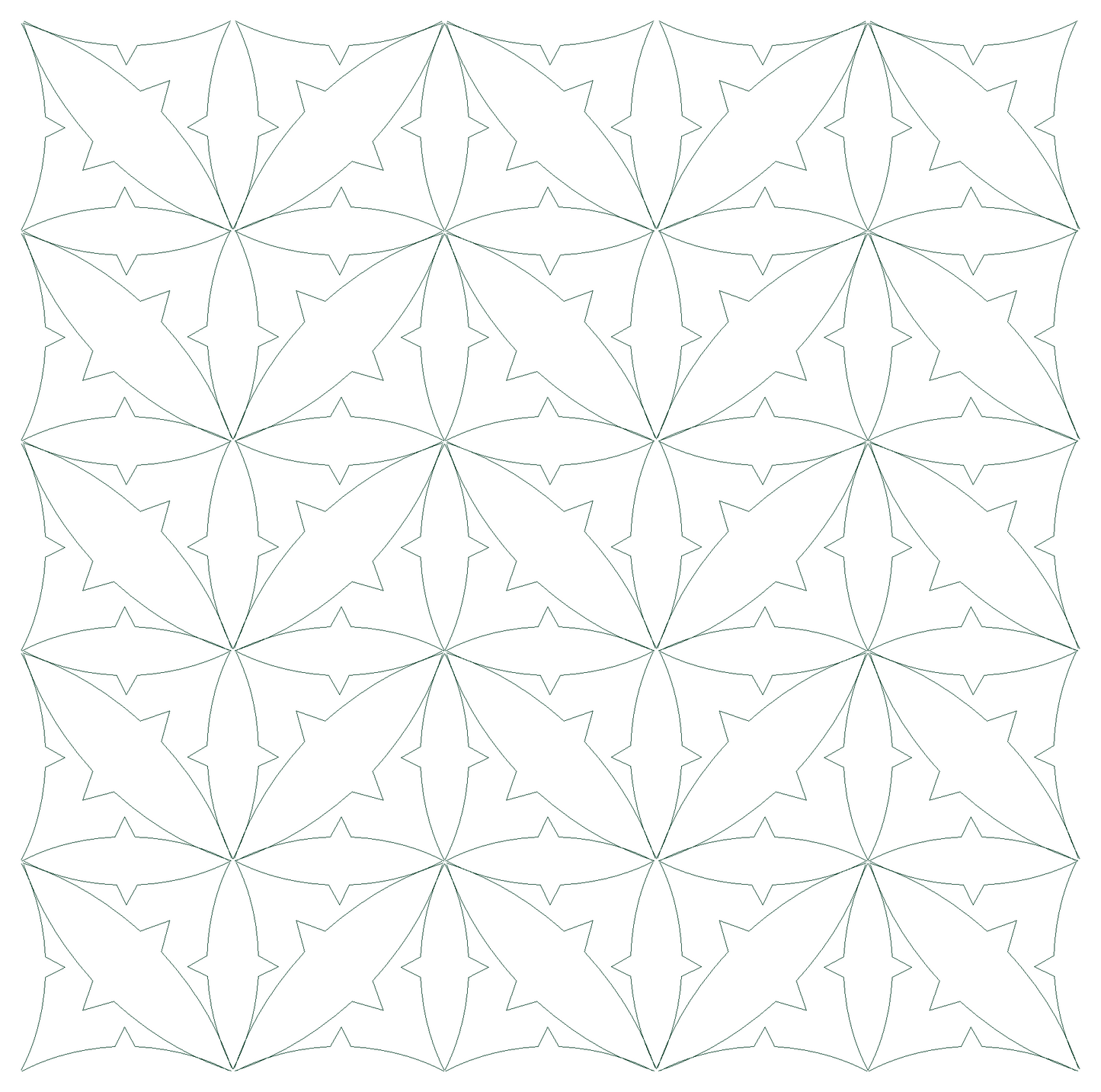 Laura's Triangle Arc with Peak line pattern - p2p half square repeat view 2