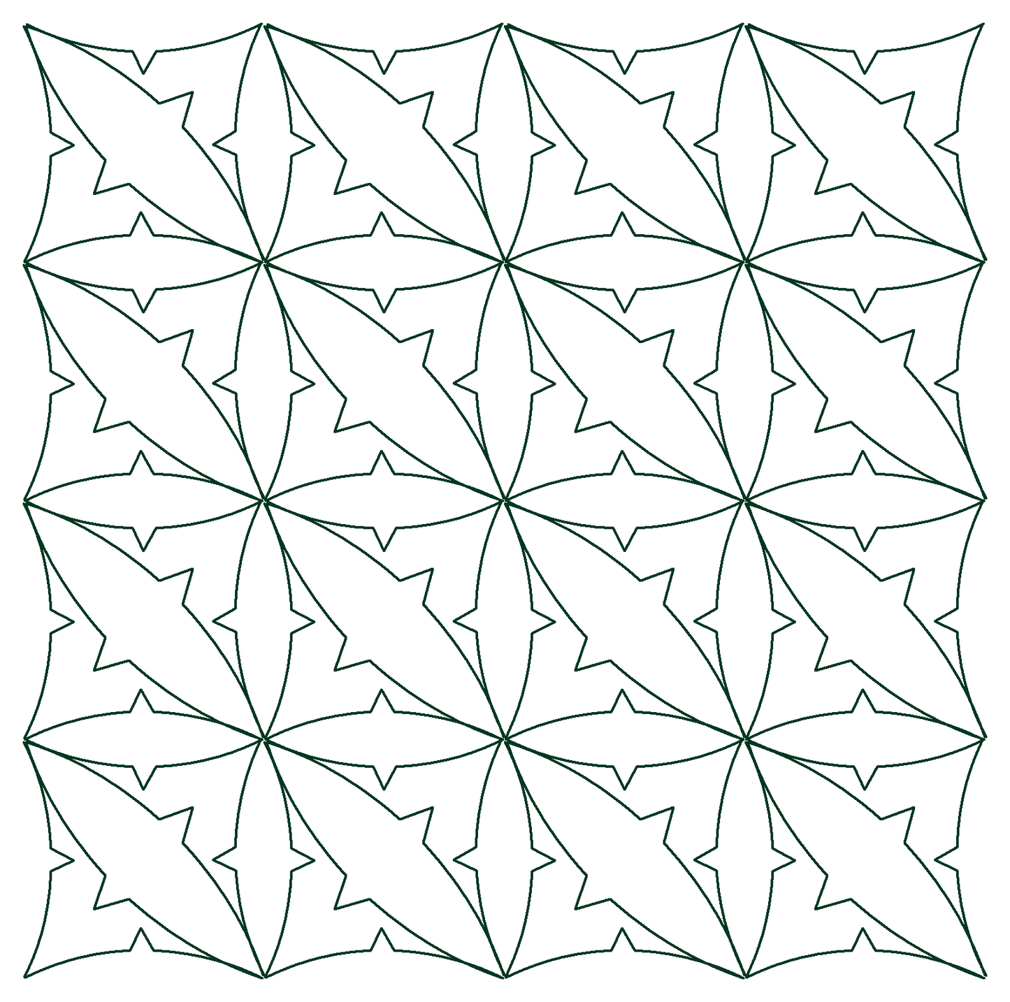 Laura's Triangle Arc with Peak line pattern - p2p half square repeat view 3