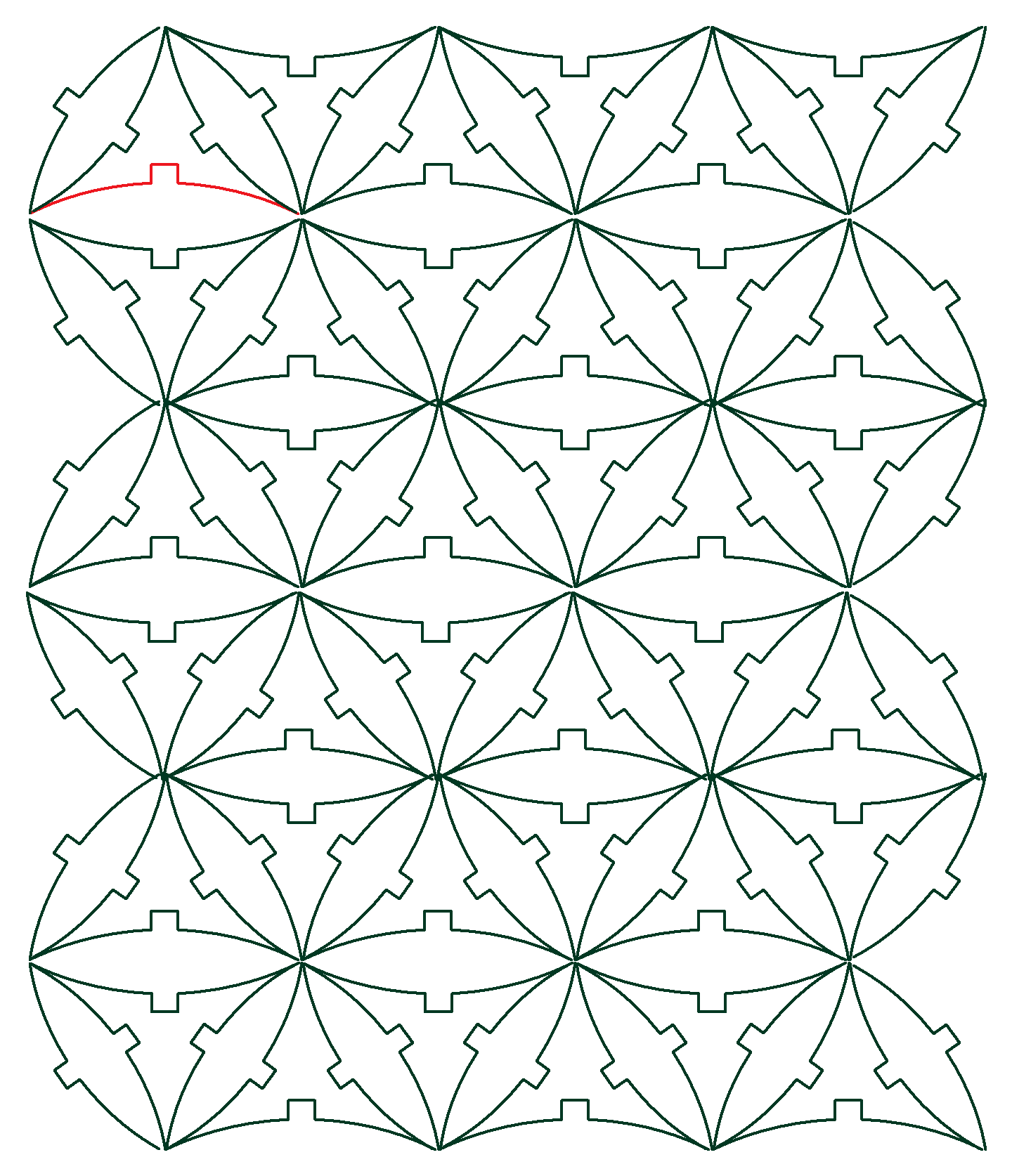 Laura's Triangle Arc with Rectangle line pattern - p2p repeat in equilateral triangles