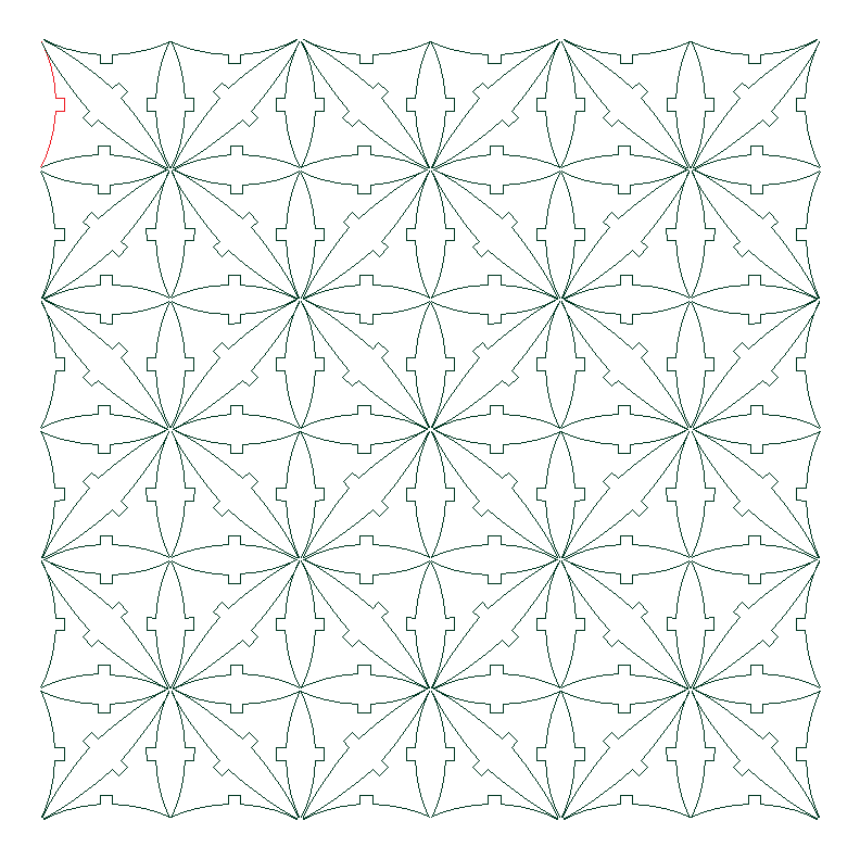 Laura's Triangle Arc with Rectangle line pattern - p2p half square triangle repeat 1