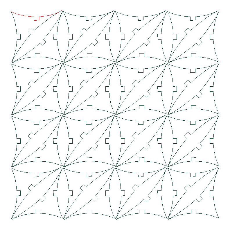 Laura's Triangle Arc with Rectangle line pattern - p2p half square triangle repeat 2