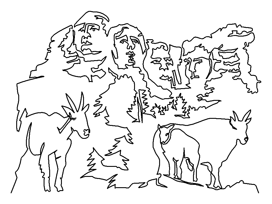 Mt Rushmore quilting pattern