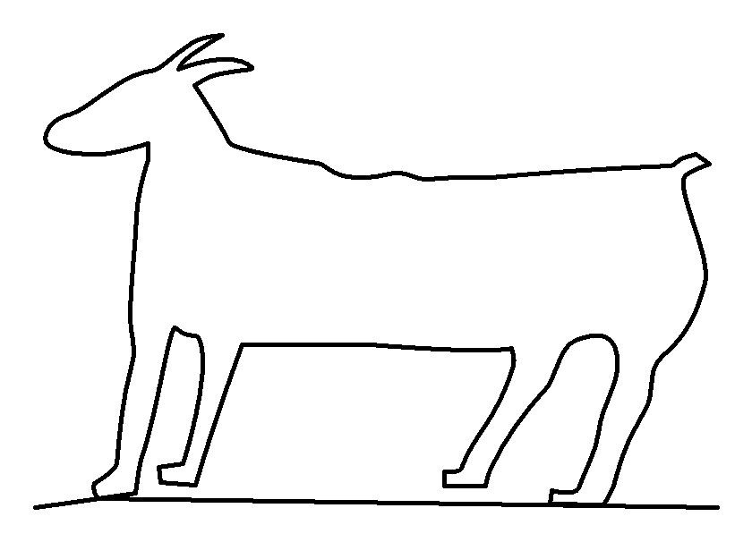Petroglyph Goat quilting pattern