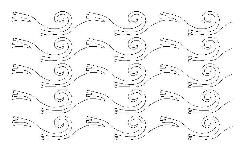 Scroll Spiral Ribbon repeat