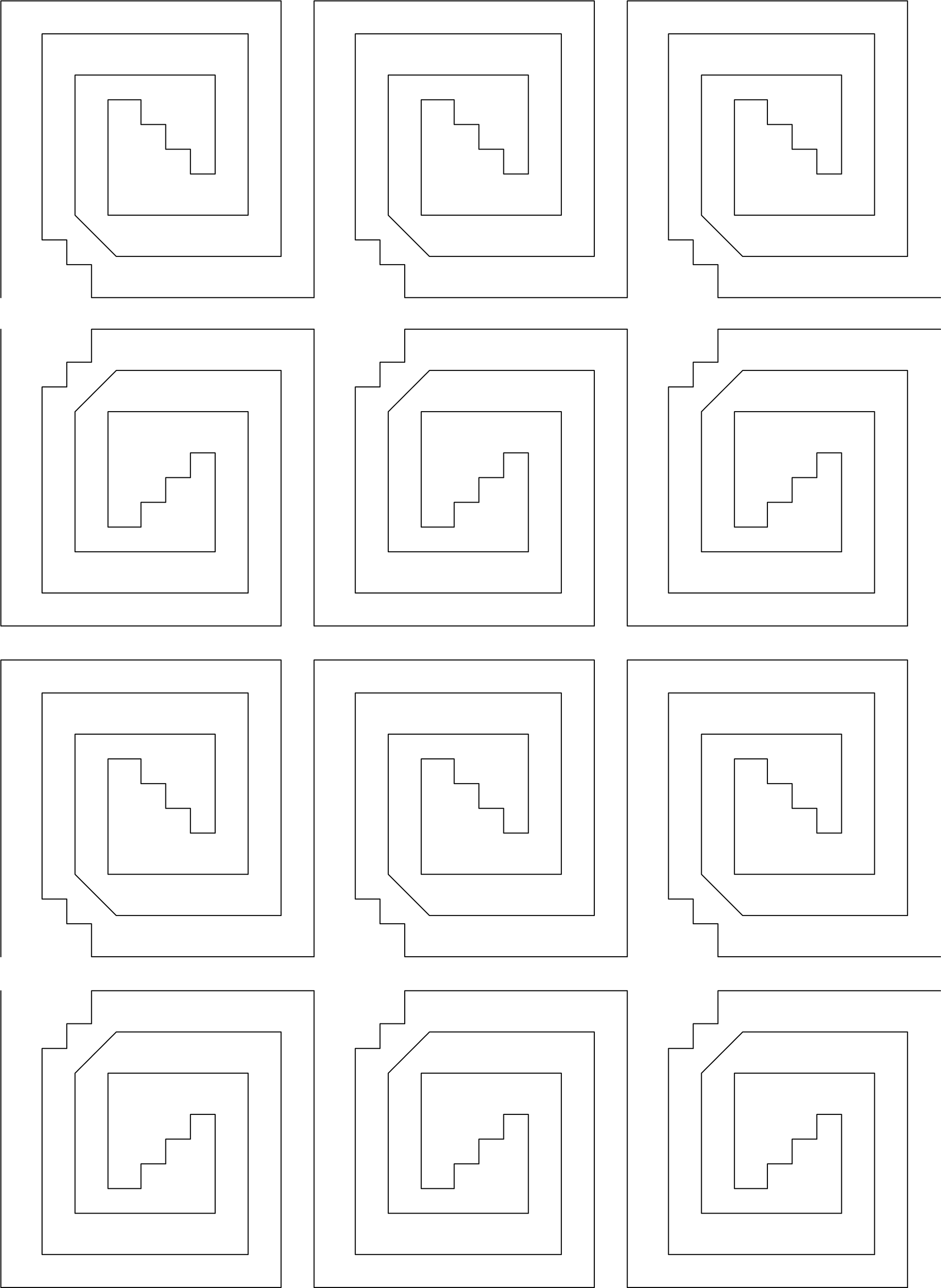 Spiral steps, even rows y flip