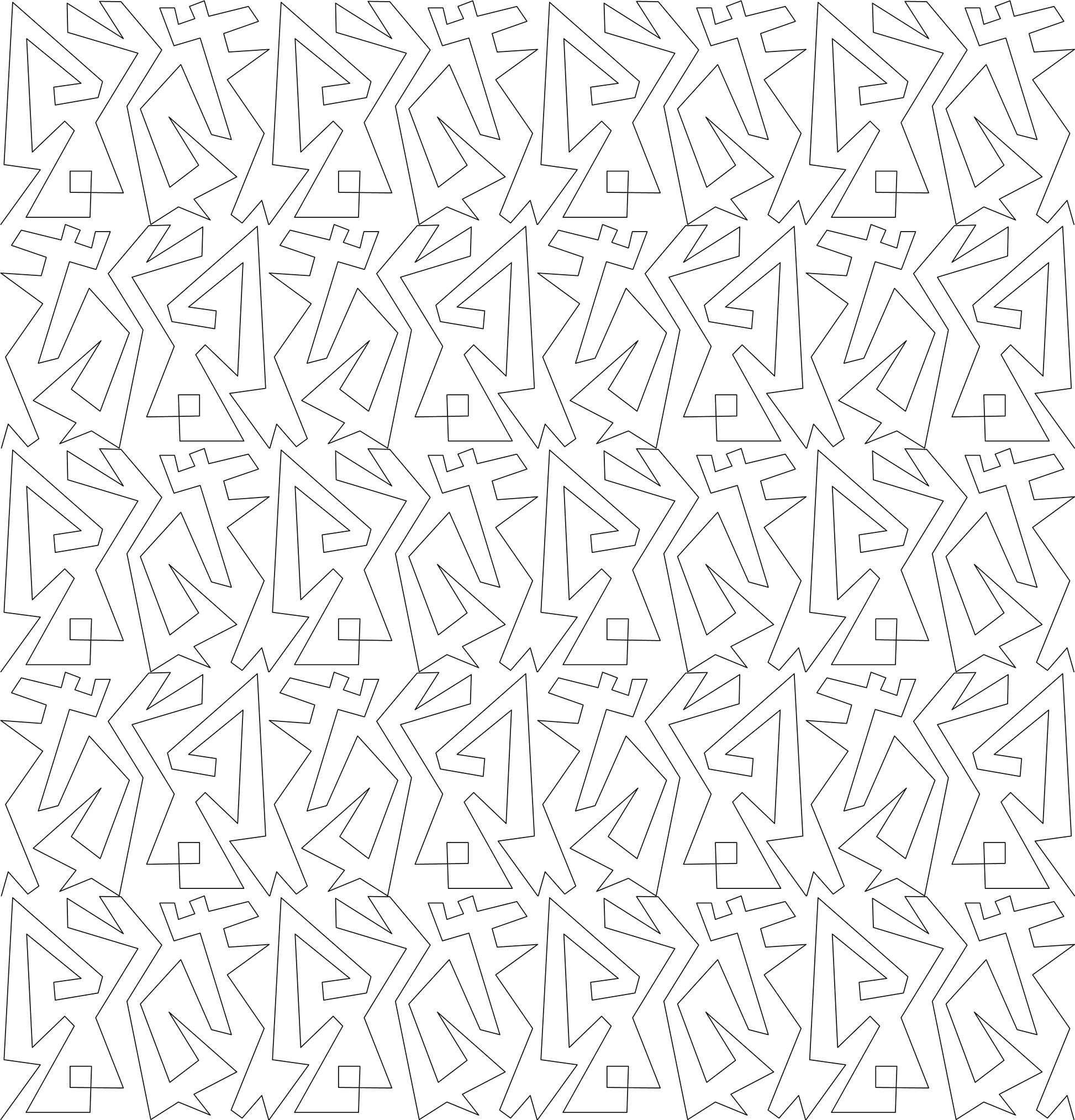 Swing Meander fill with horizontal flip alternate rows