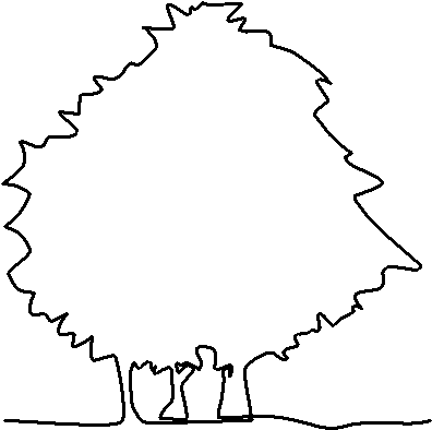 Trees, Big Clump quilting pattern