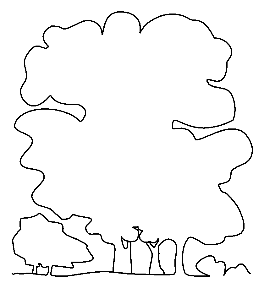 Trees Rounder Clump quilting pattern