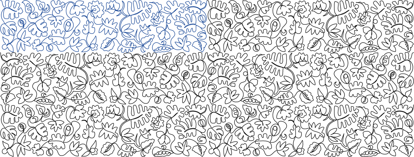 Tropical folk floral panto with horizontal flip