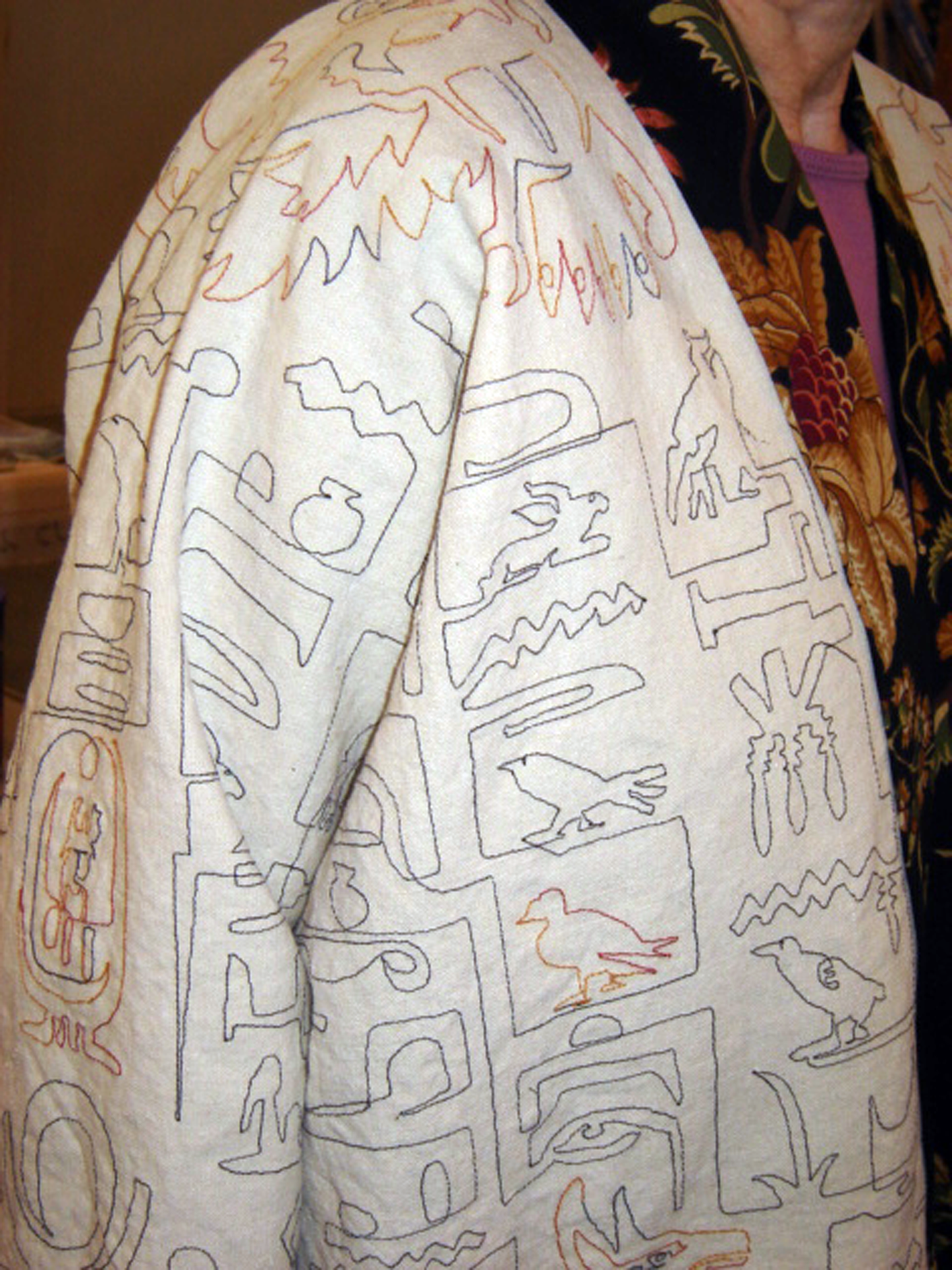 completed jacket from Laura Lee Fritz King Tut jacket pattern
